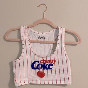Cute Cherry Coke Vintage Crop Top Tank
